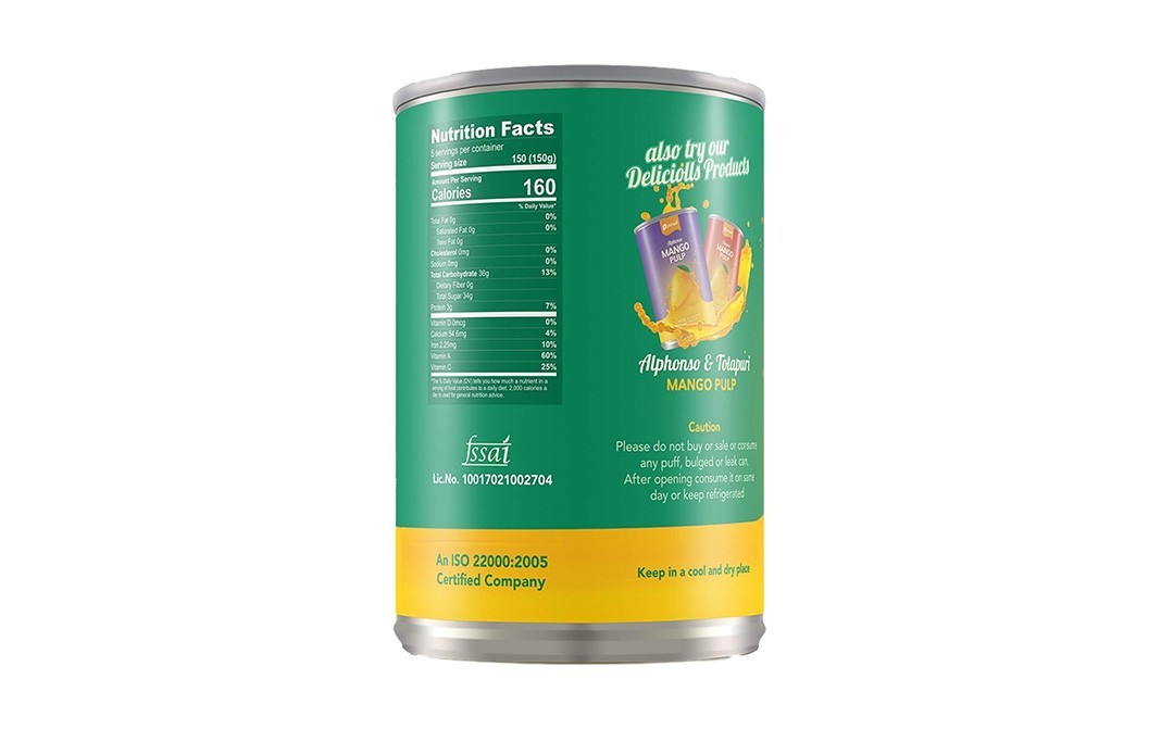 Pursuit Kesar Mango Pulp, Sweetened   Tin  850 grams